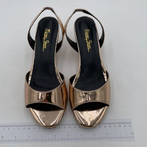 Women Comfy Slingback Kitten Low Heels Elegant Peep Toe Single Strap Sandals - Picture 3 of 8